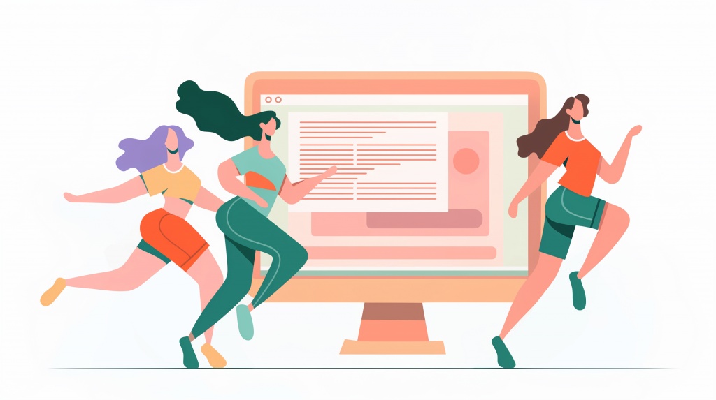 Иллюстрация девушек на фоне монитора: понимание метрики удержания клиентов Иллюстрация девушек на фоне монитора: понимание метрики удержания клиентов